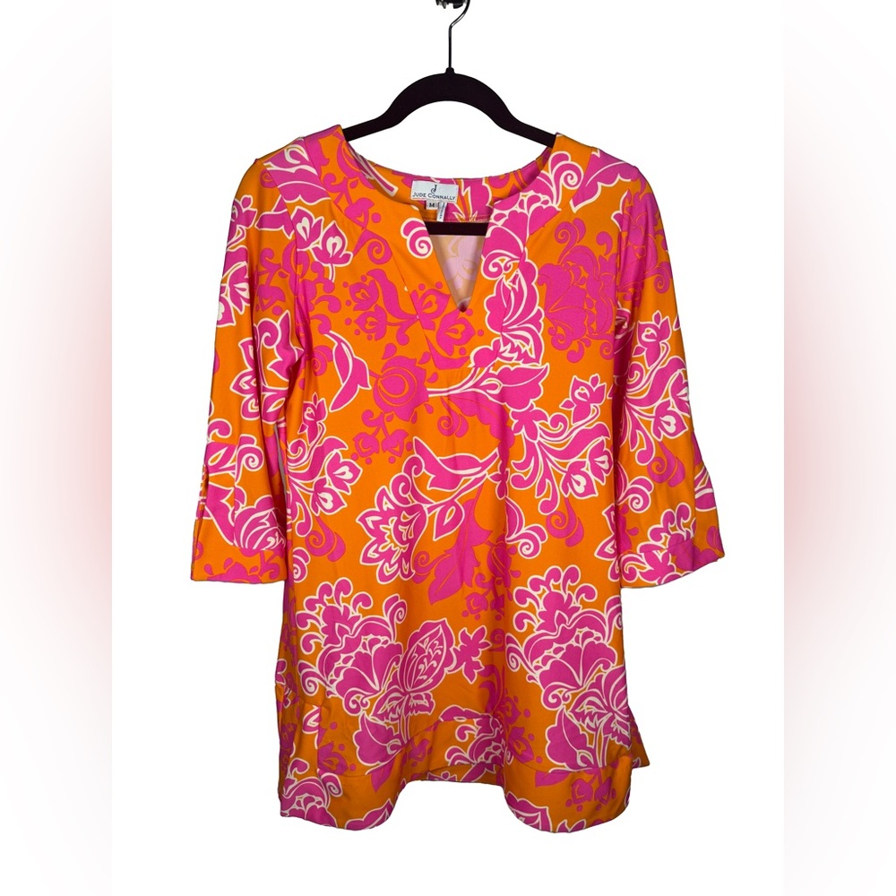 Jude Connally Chris Tunic Top Orange Floral design